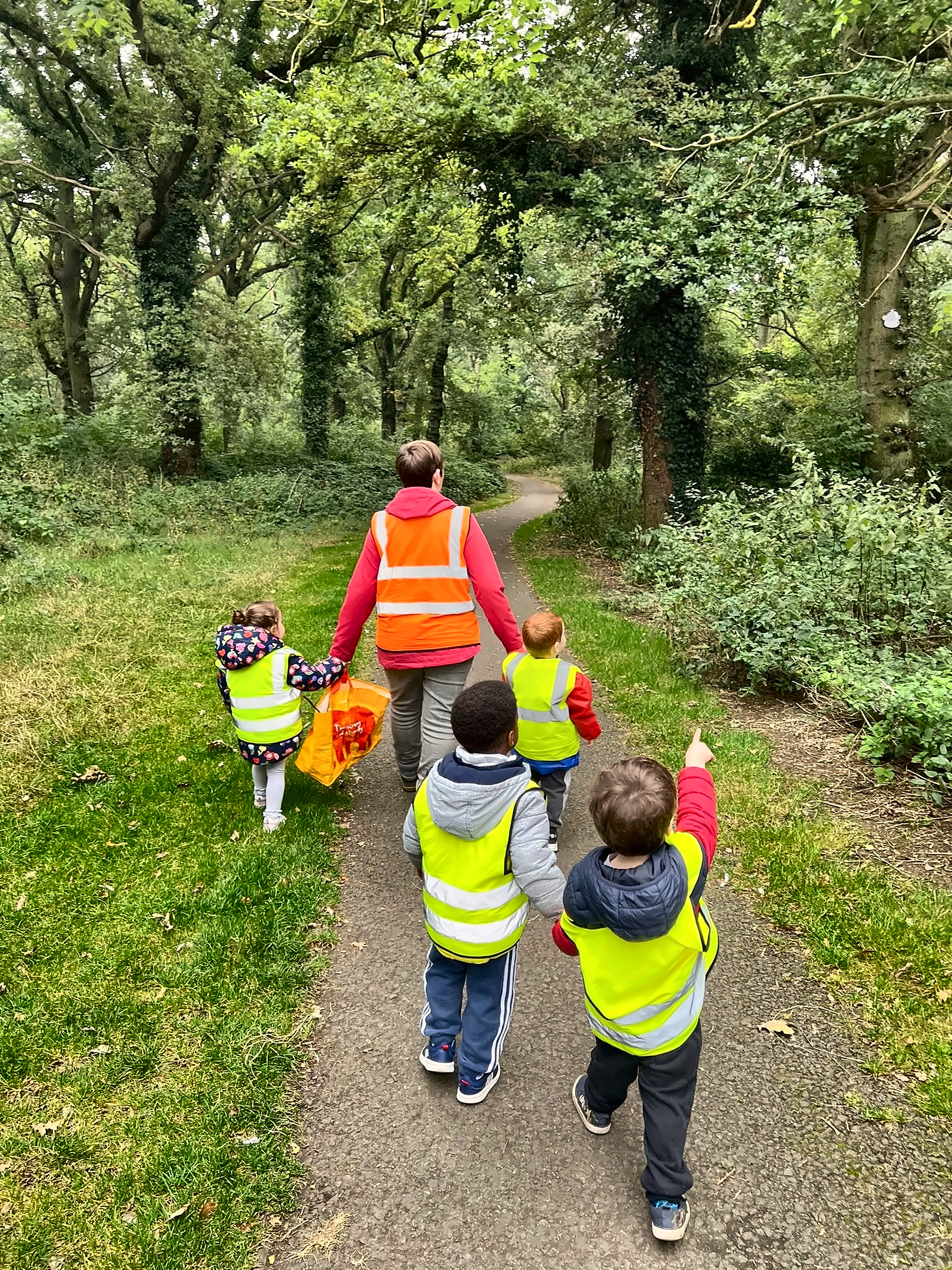 Children engaged in nursery activities